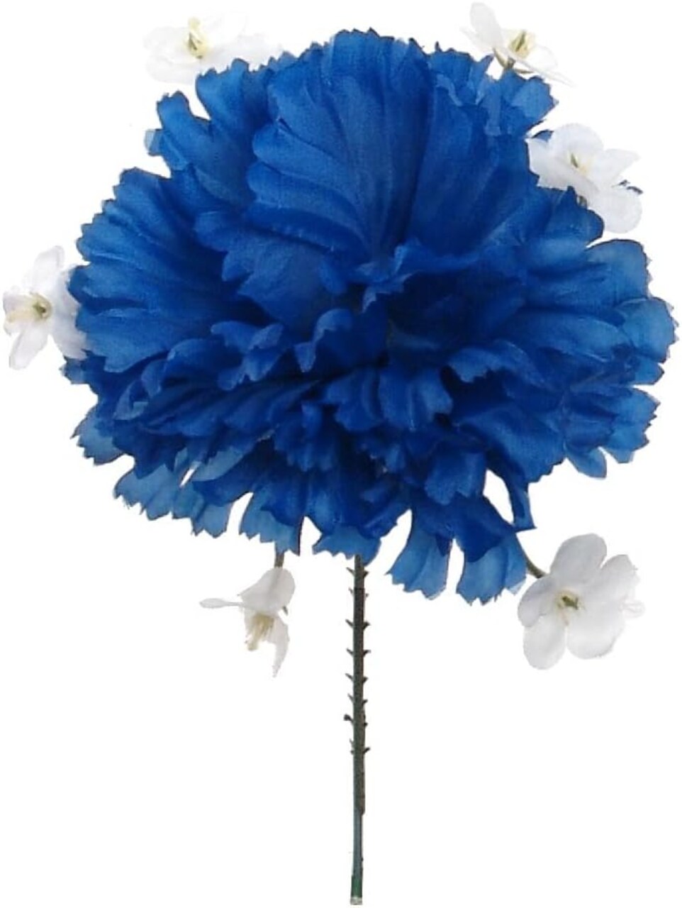 Gorgeous 100 Royal Blue Carnations & Baby's Breath - 4.5" Faux Flowers - Perfect for Weddings, Home Decor, and DIY Arrangement, Floral Home by Artificial Flowers